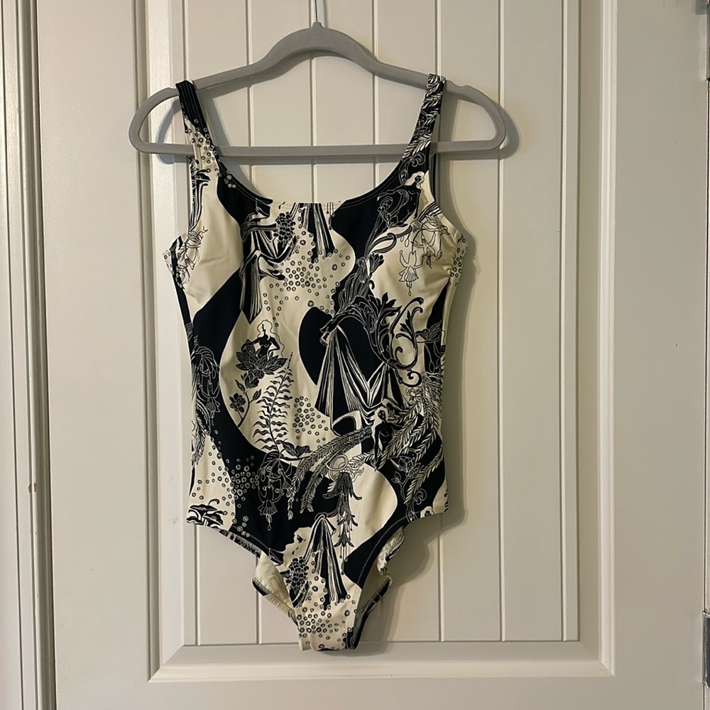 Tory Burch Black and White One Piece Swimsuit